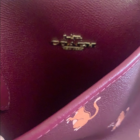 COPY - Coach Cat burgundy Leather tote NWT - Picture 6 of 6